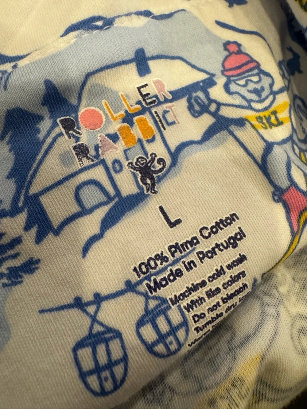 Roller Rabbit Ski Toile Polo Pajamas Blue Large - Picture 5 of 6